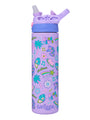 Smiggle - All Stars 520ML Automatic Hidden Straw Steel Bottle