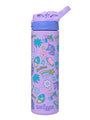 Smiggle - All Stars 520ML Automatic Hidden Straw Steel Bottle