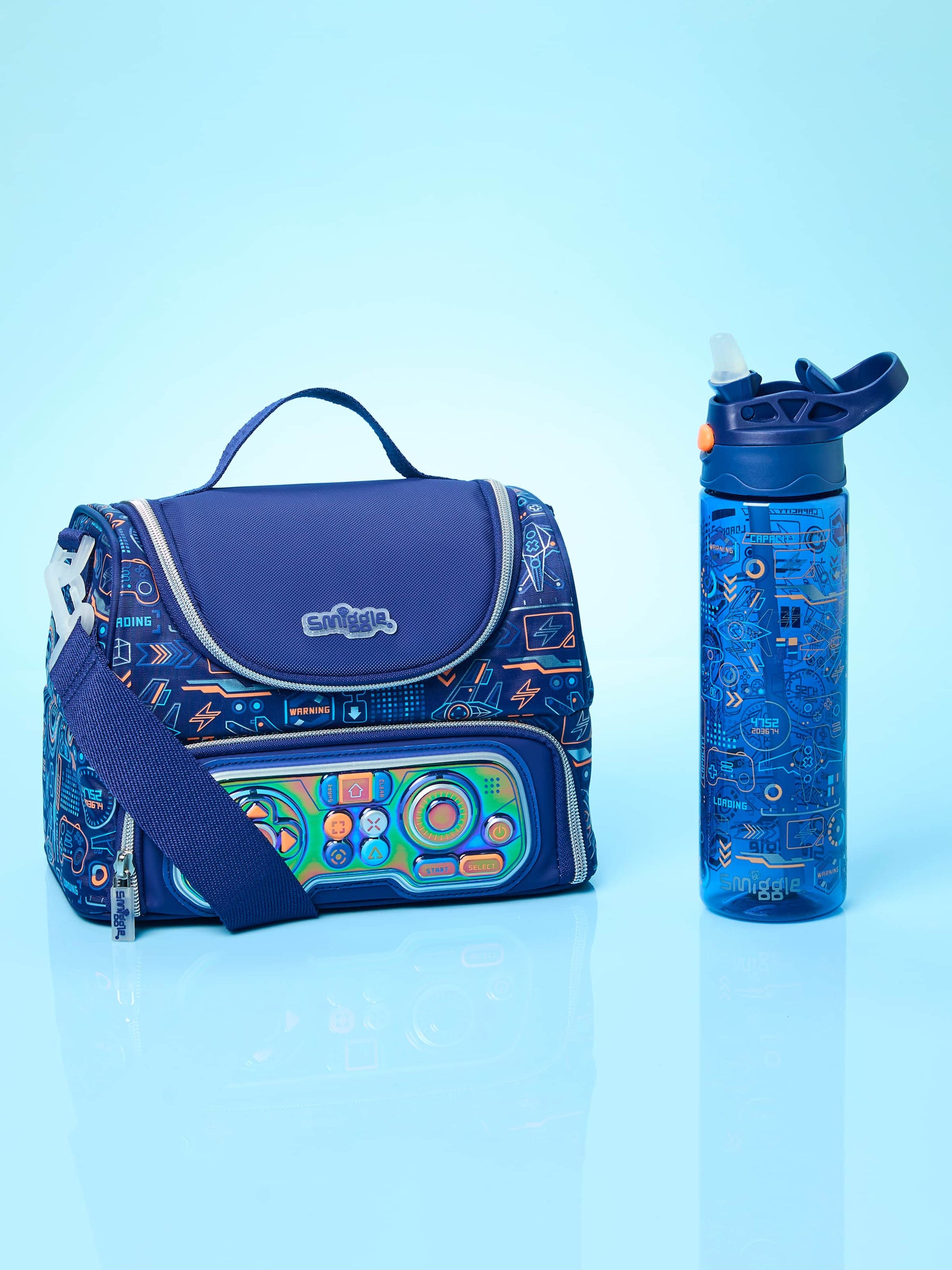 Smiggle - Beta Double Layered Lunch Bag with Strap