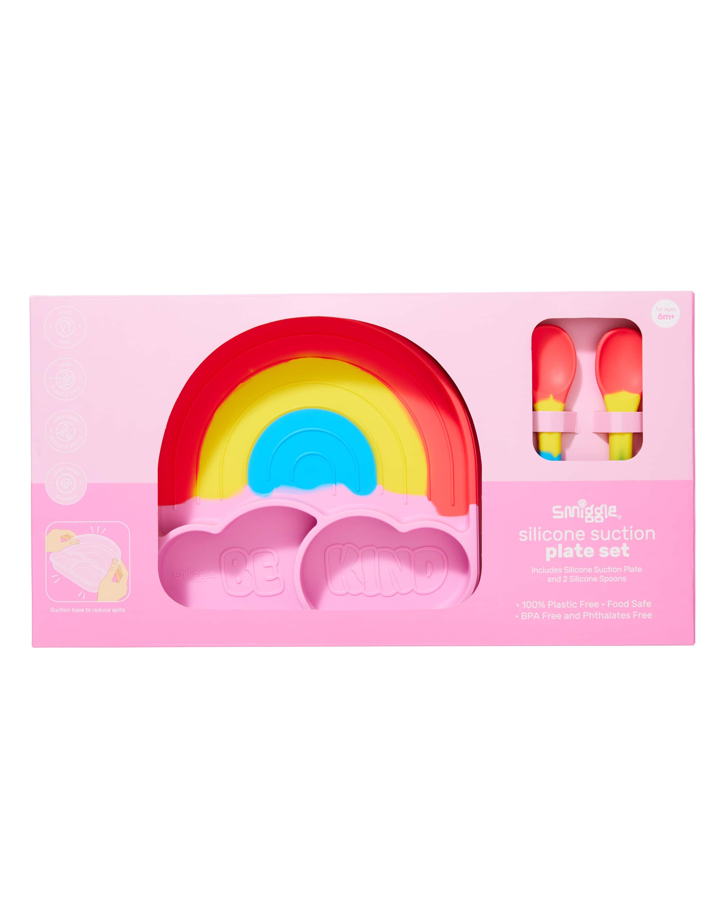 Smiggle - Big Dream Silicone Dinner Plate Set