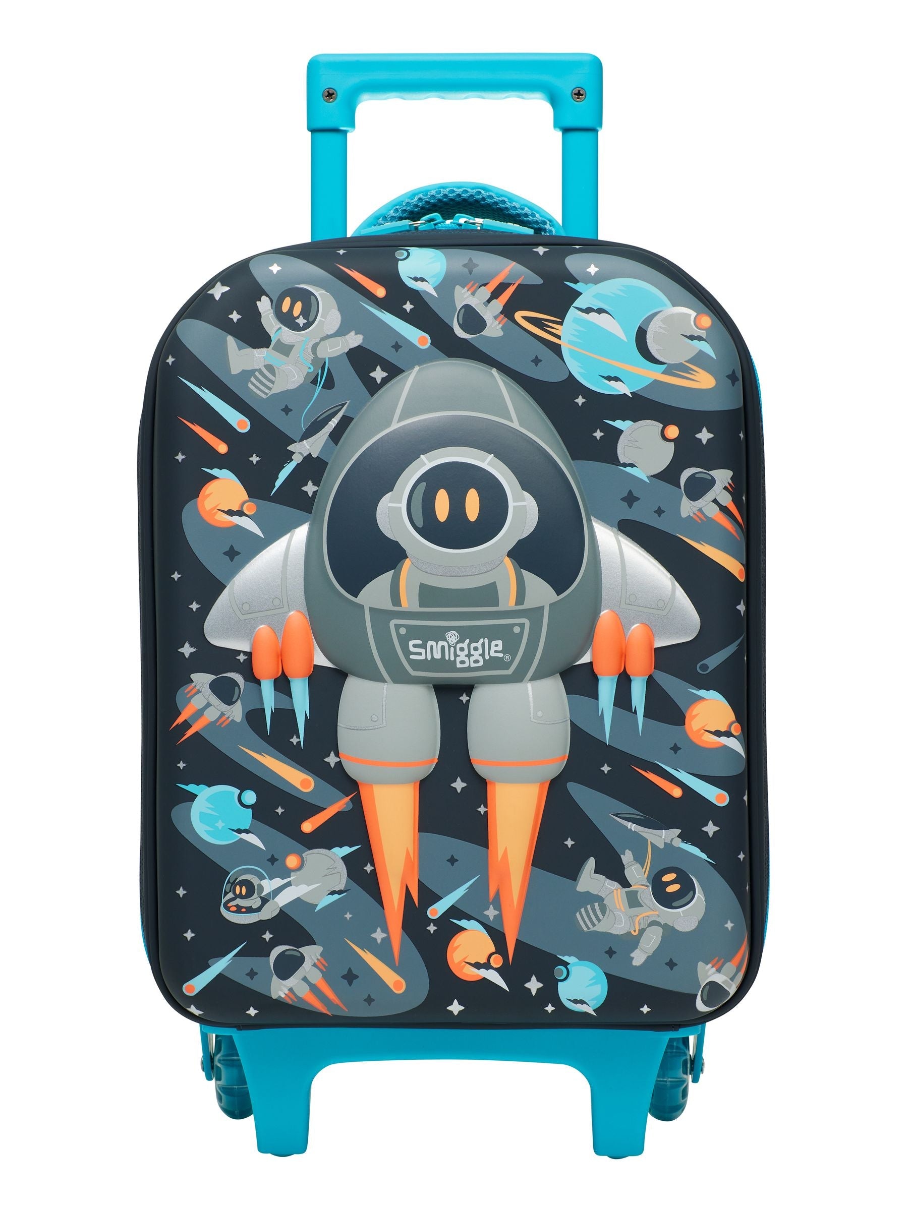 Smiggle - Blast Off Junior Kindergarten and Nursery Trolley Suitcase