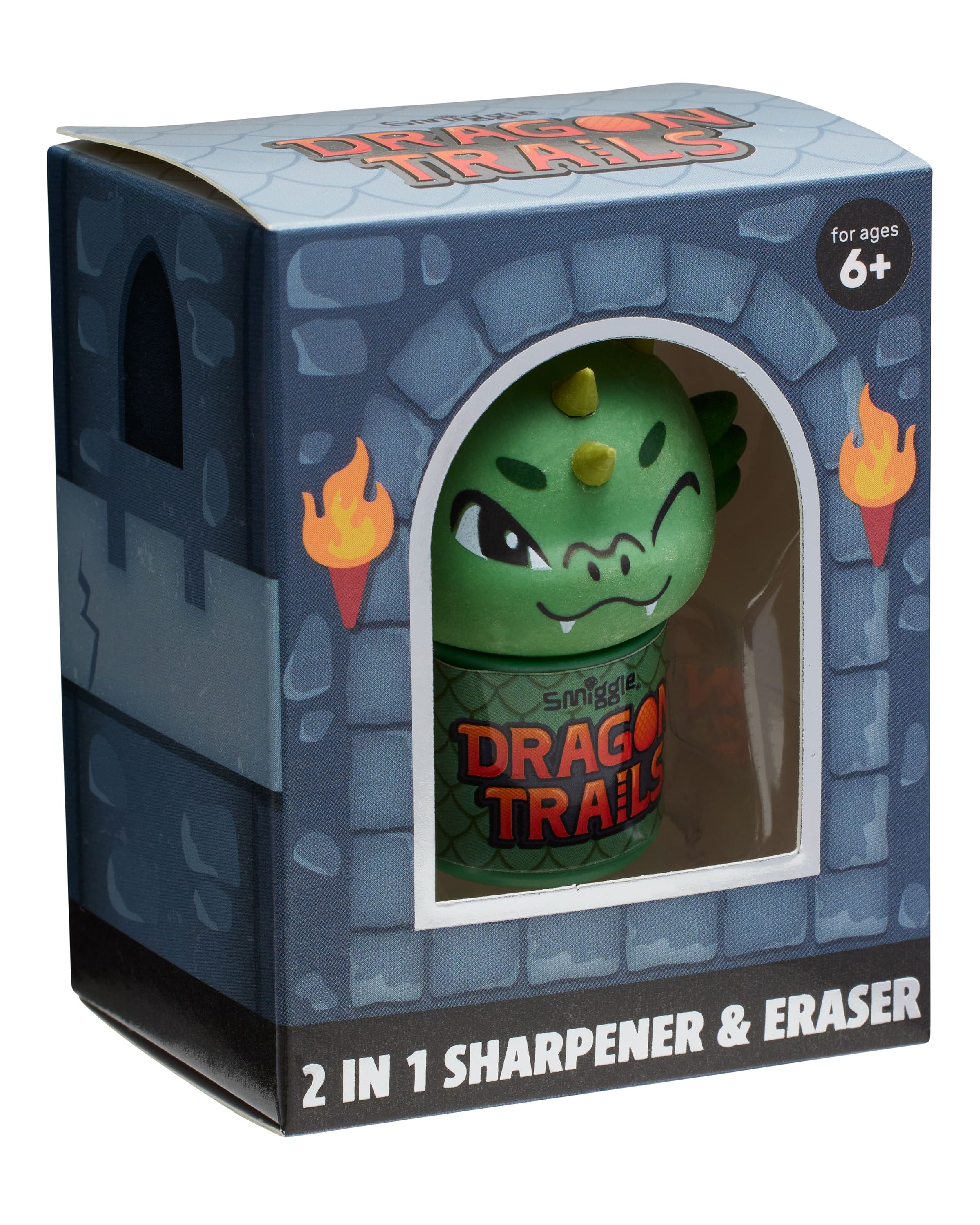 Smiggle - Dragon Trails 2 in 1 Sharpener and Eraser