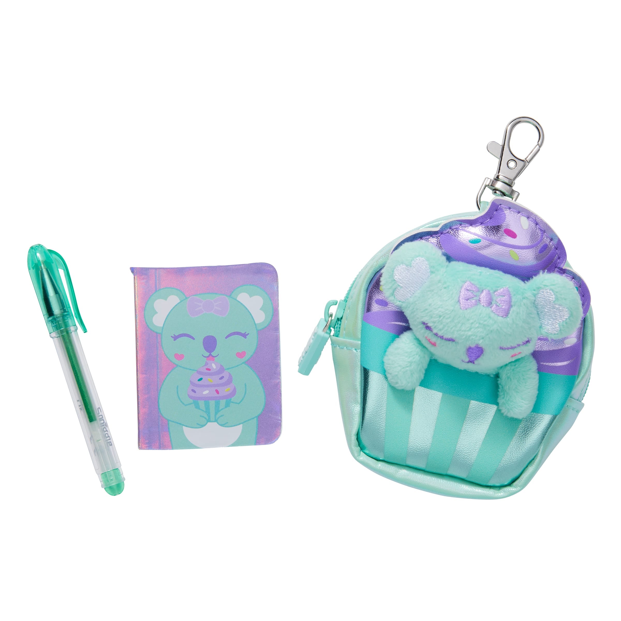 Smiggle - Fluffy Daydream Mini Pen and Notebook Keychain