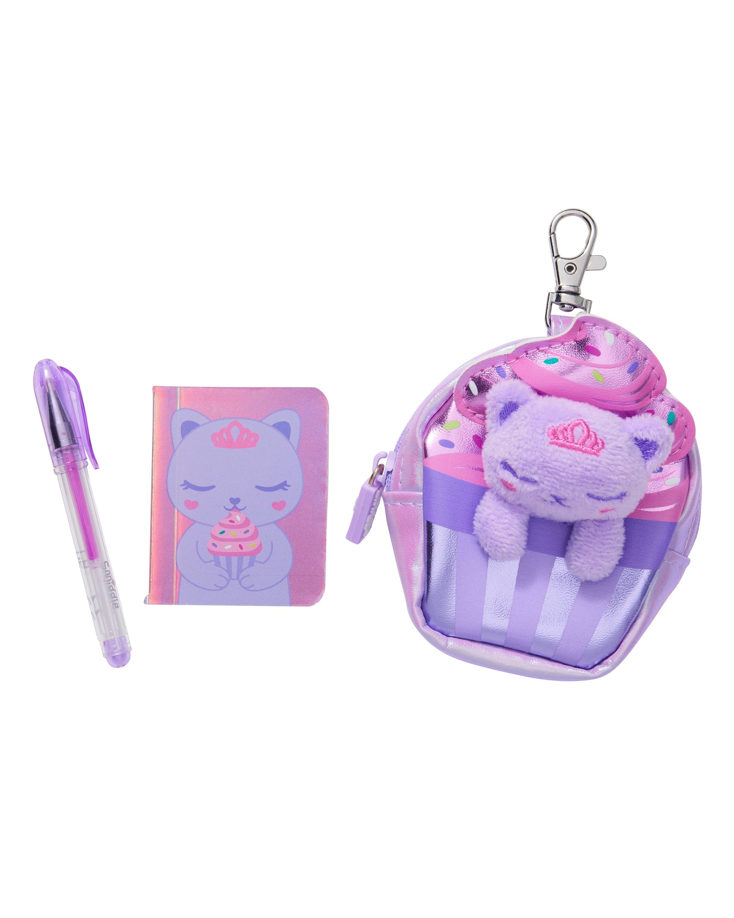 Smiggle - Fluffy Daydream Mini Pen and Notebook Keychain