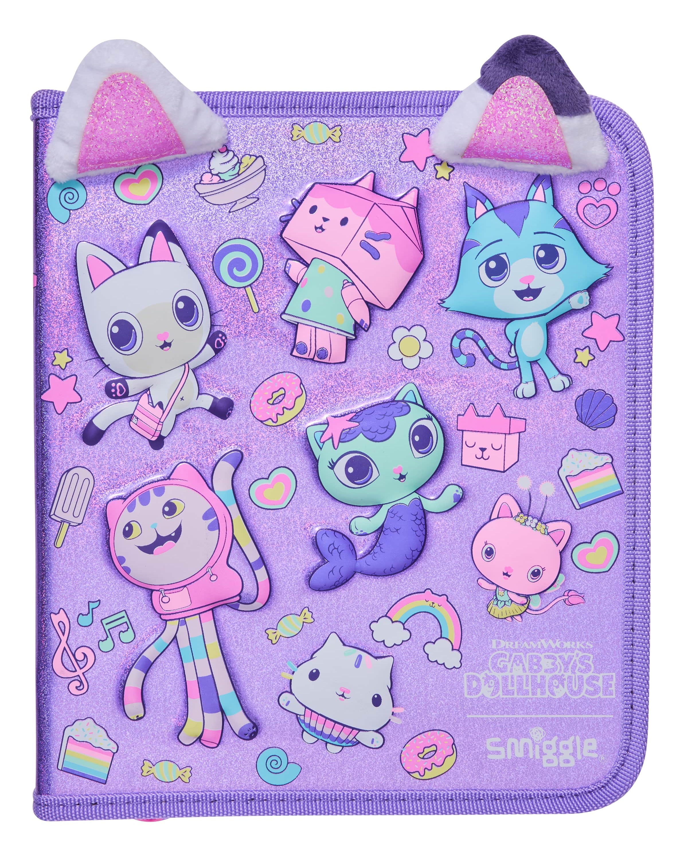 Smiggle - Gabby's Dollhouse Pencil Case and Stationery Set