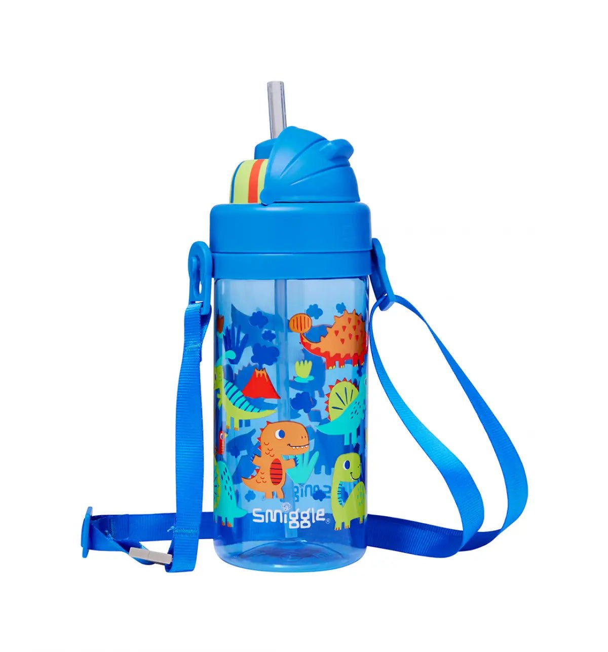 Smiggle - Glide Teeny Tiny Dinossi Design 400 ML BPA-free Hidden Straw Water Bottle
