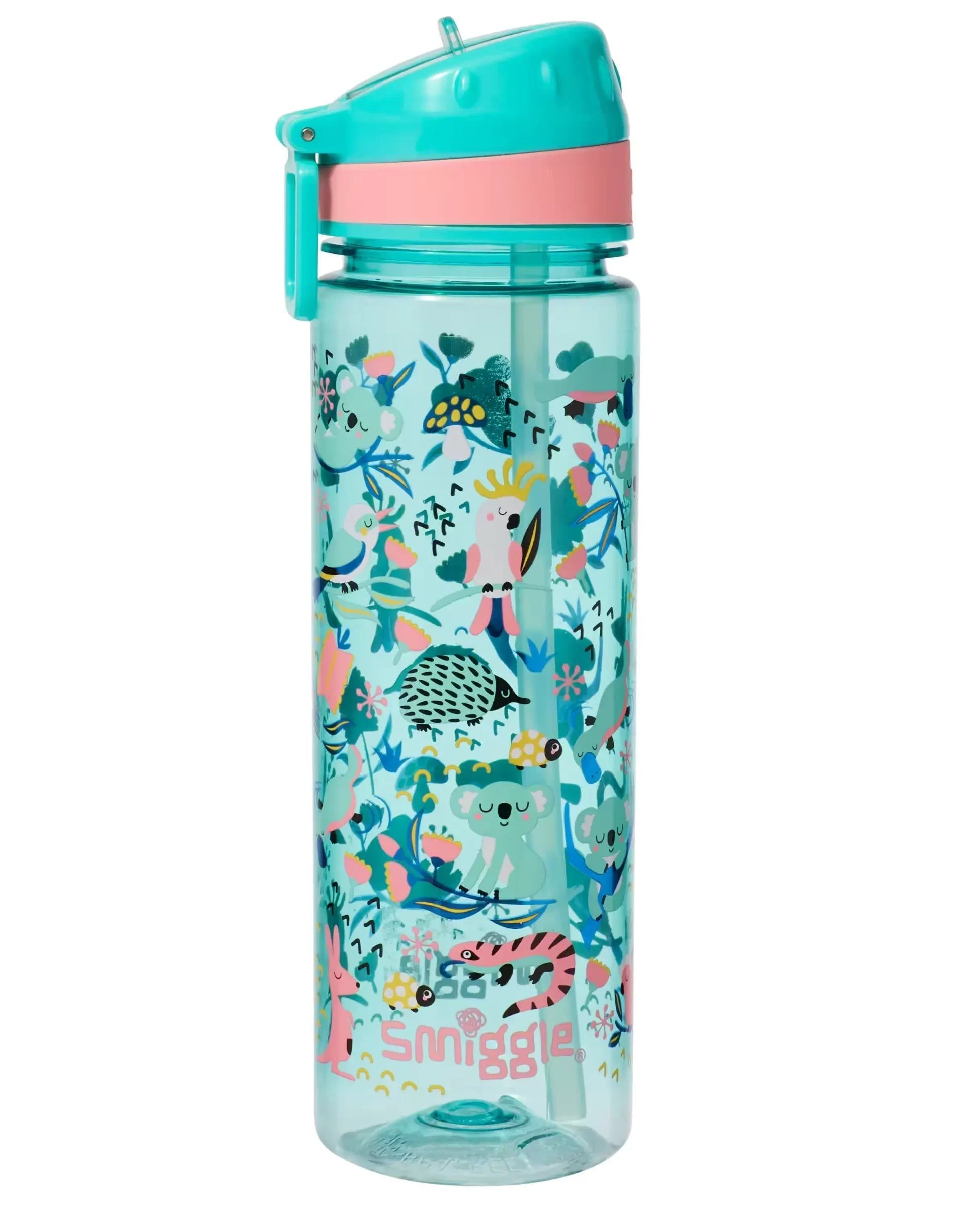 Smiggle - Hi There 650ML BPA Free Water Bottle with Straw