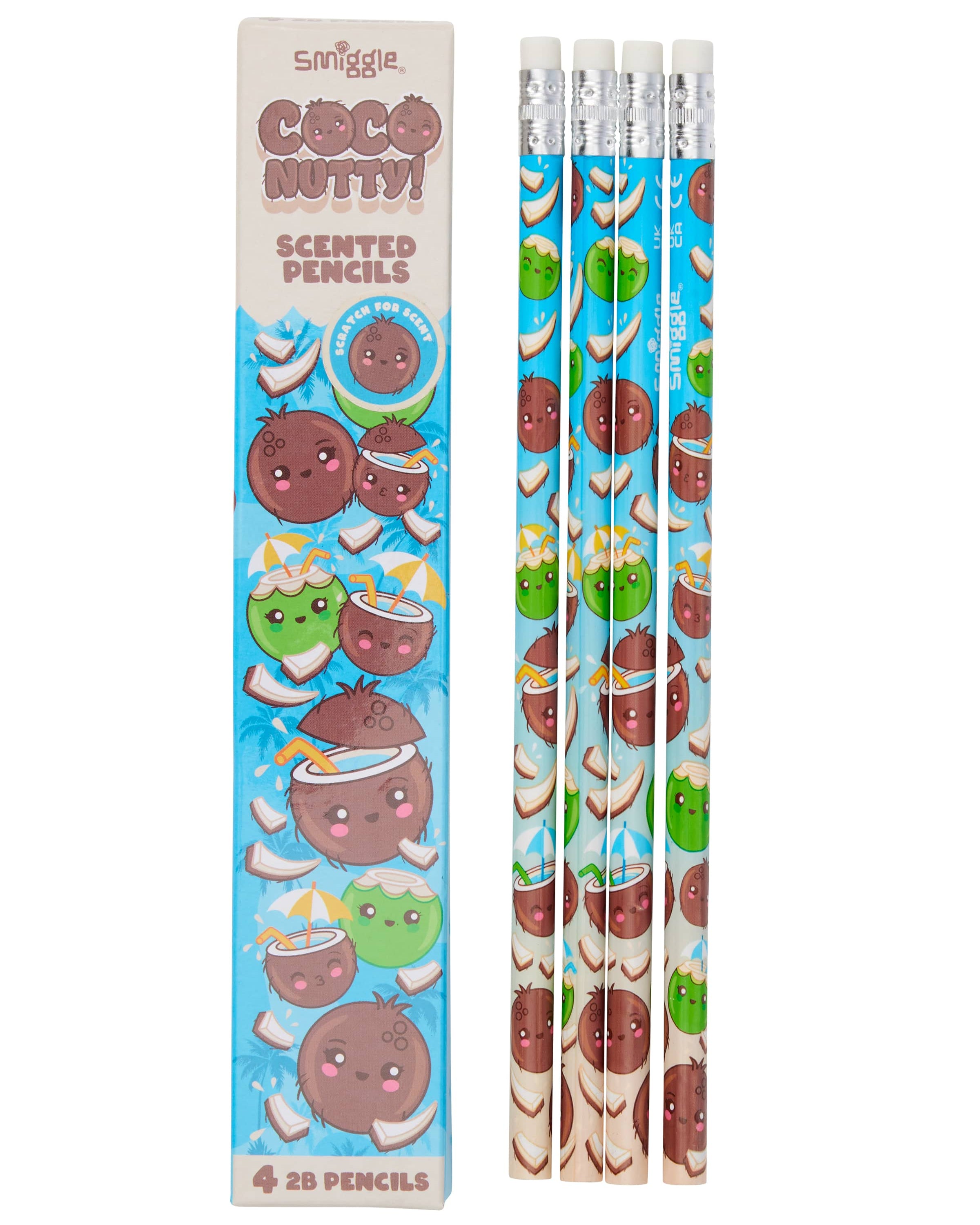 Smiggle - Scented 4-piece Pencil Set