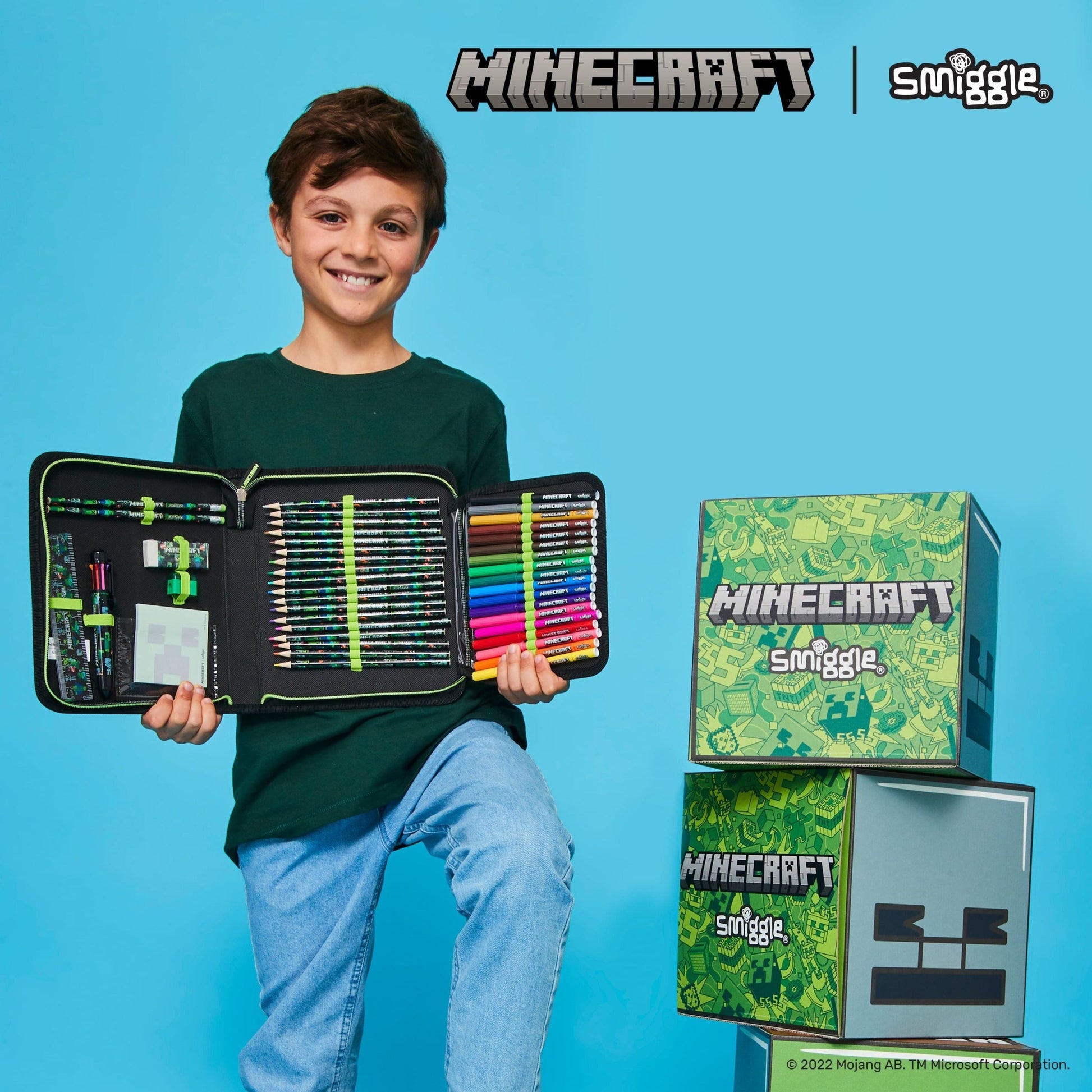 Smiggle - Minecraft Stationery Set and Pencil Case