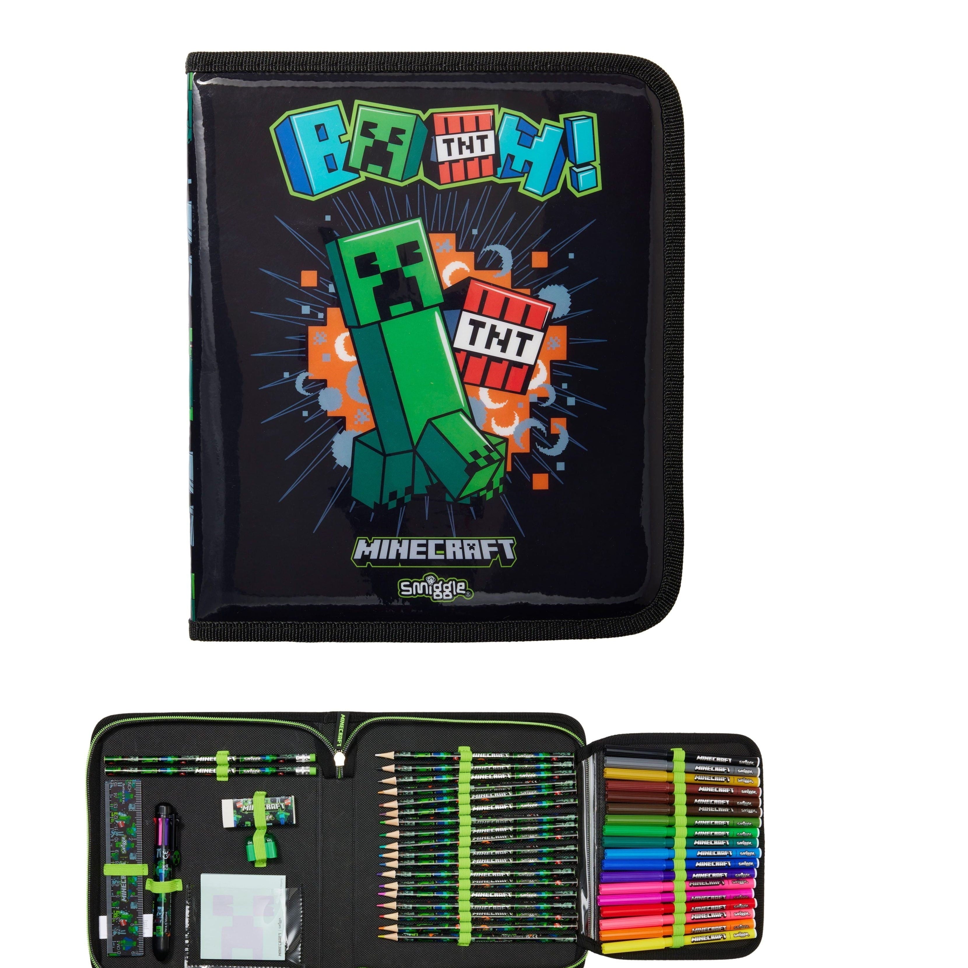 Smiggle - Minecraft Stationery Set and Pencil Case