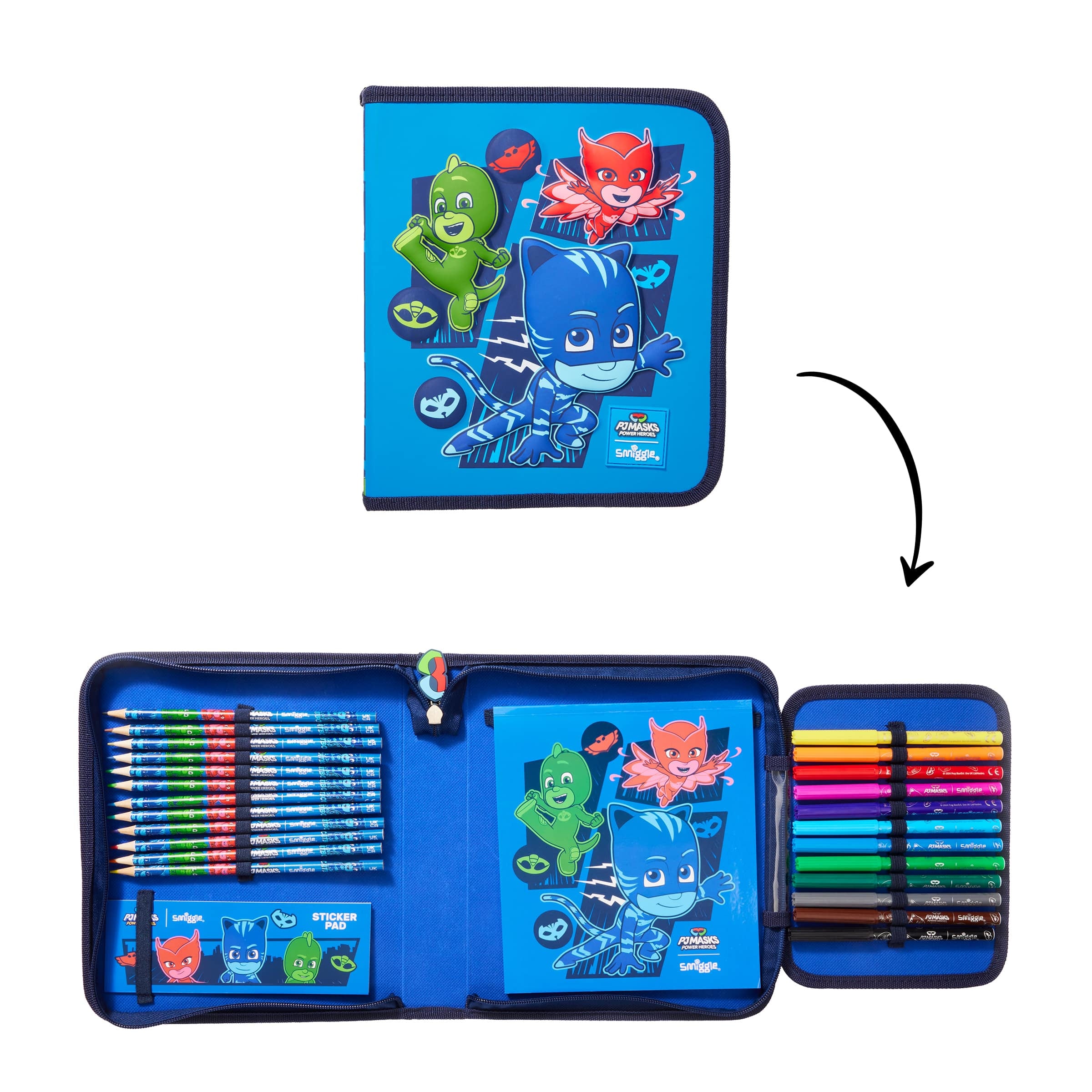 Smiggle - PJ Mask Stationery Set and Pencil Case