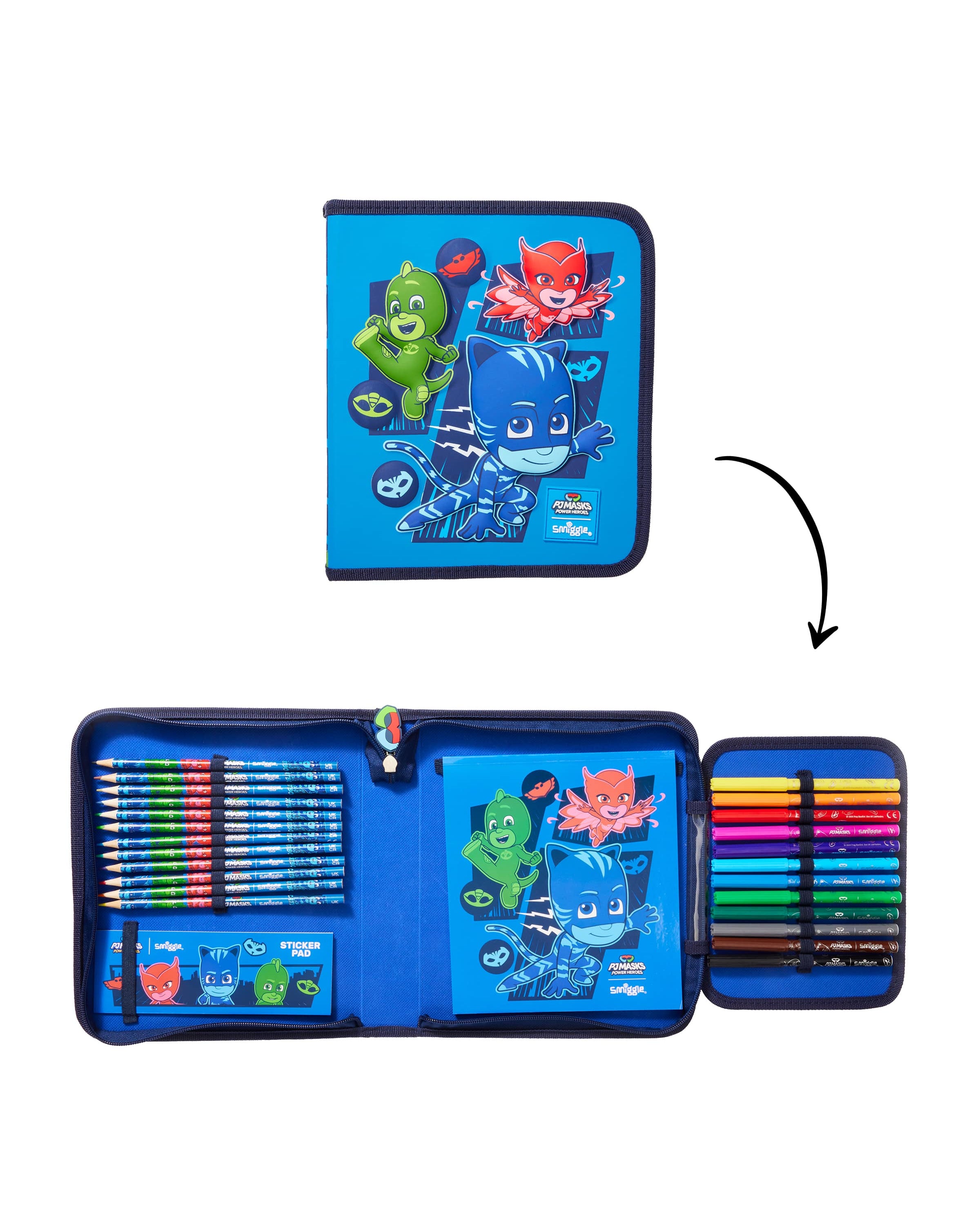 Smiggle - PJ Mask Stationery Set and Pencil Case