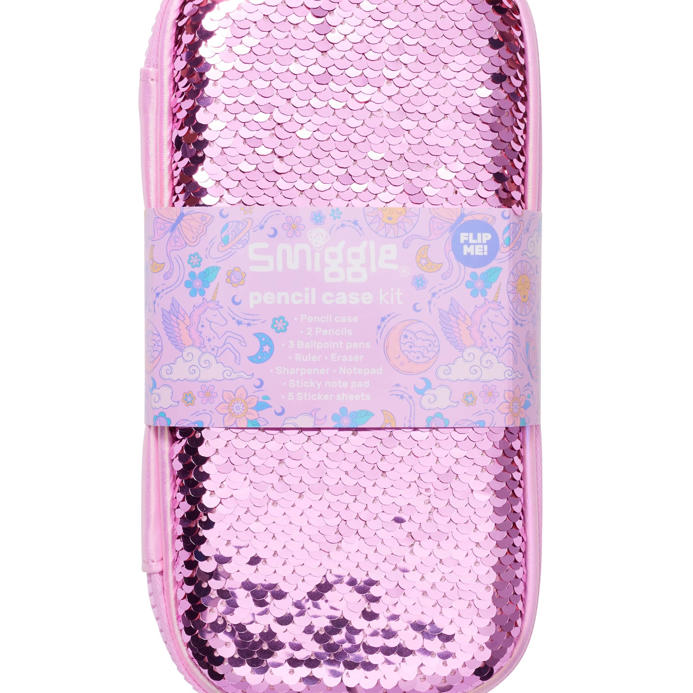 Smiggle - Sequins Magic Pencil Case and Stationery Set