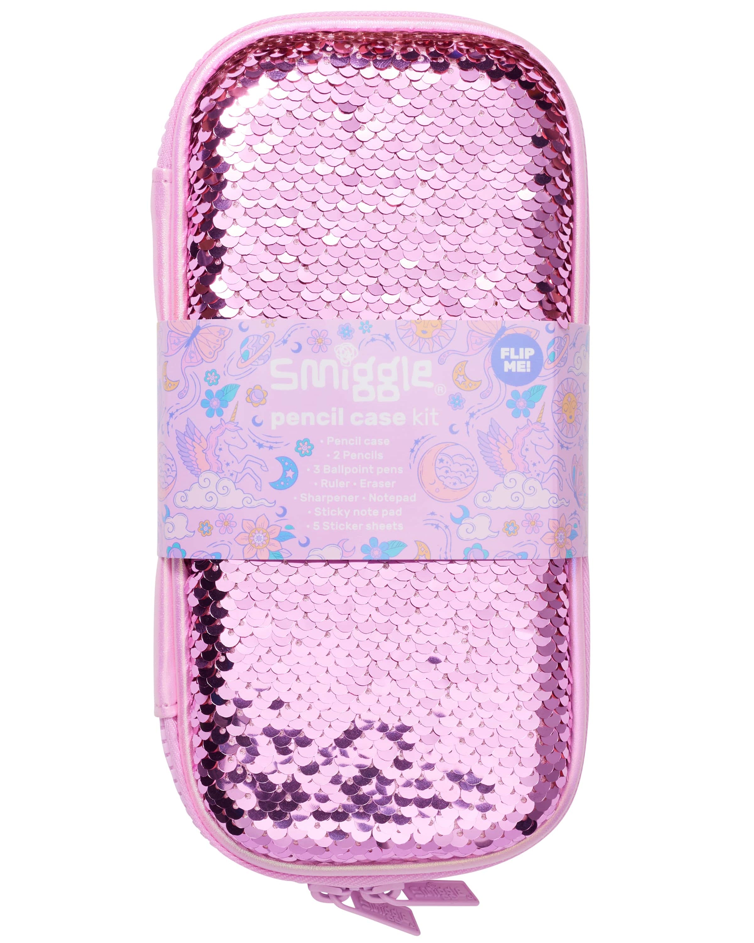 Smiggle - Sequins Magic Pencil Case and Stationery Set