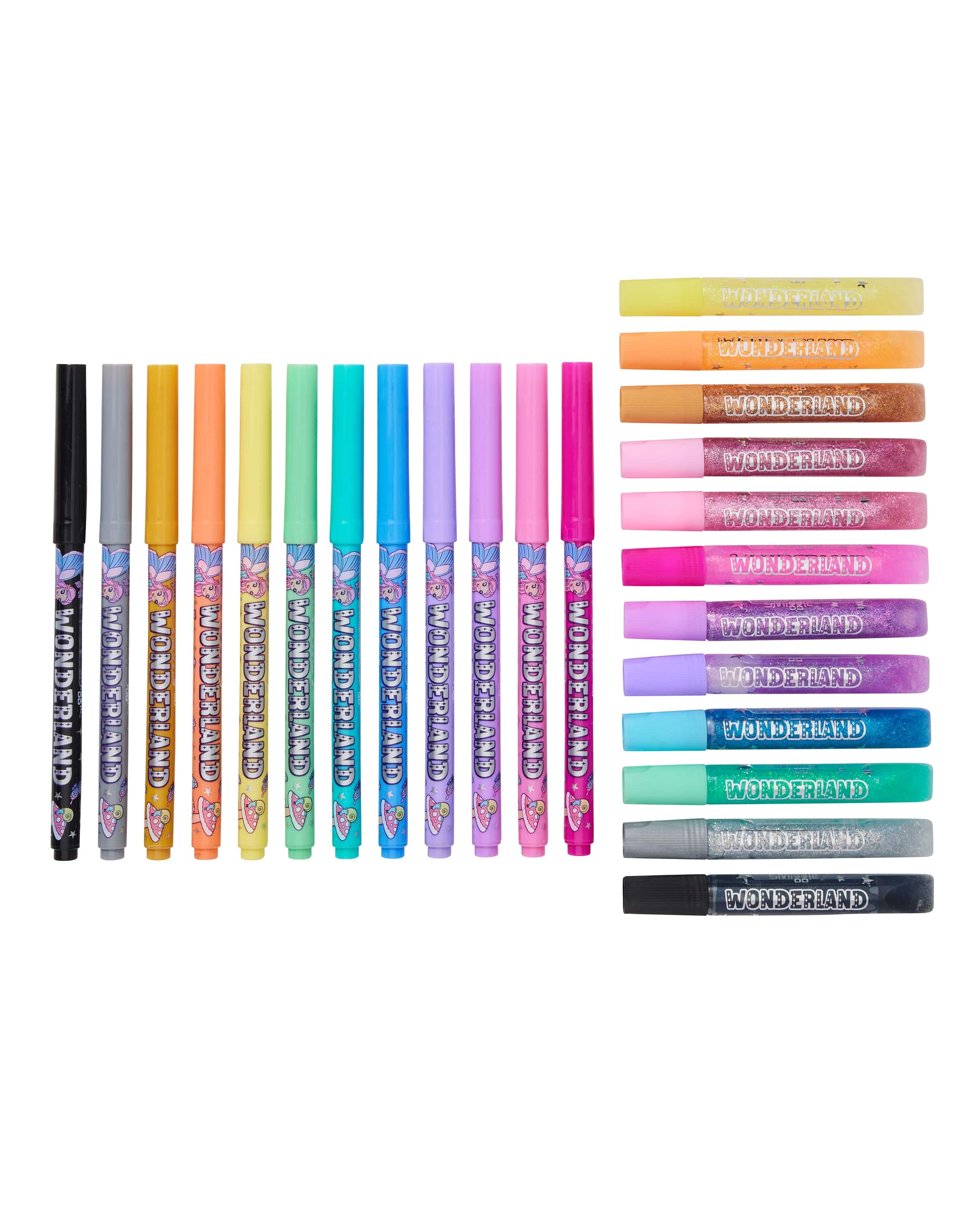 Smiggle - Wonderland Scented Coloring Pencil and Glitter Glue Set