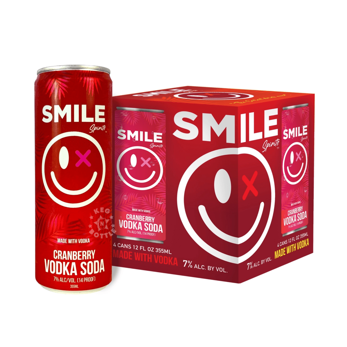 Smile Spirits Cranberry Vodka Soda (4 Pack)