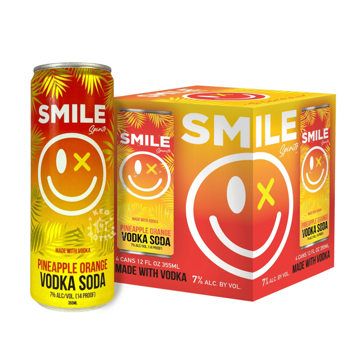 Smile Spirits Pineapple Orange Vodka Soda (4 Pack)