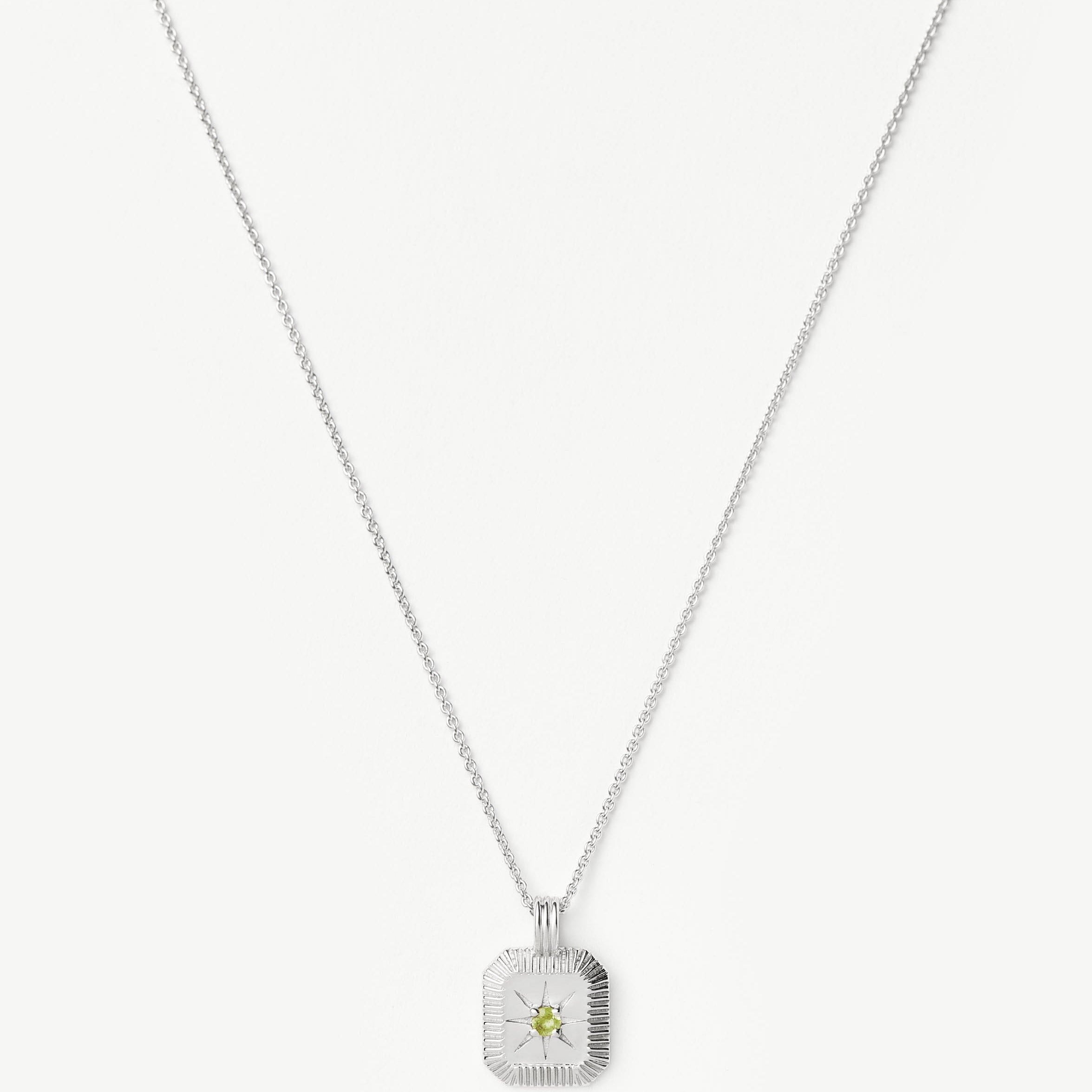 Star Ridge Birthstone Pendant Necklace - Peridot/August Necklaces Missoma 