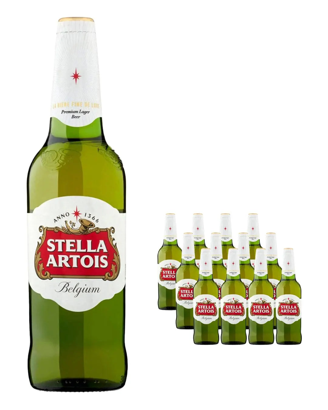 Stella Artois Premium Lager Bottle Multipack, 12 x 660 ml