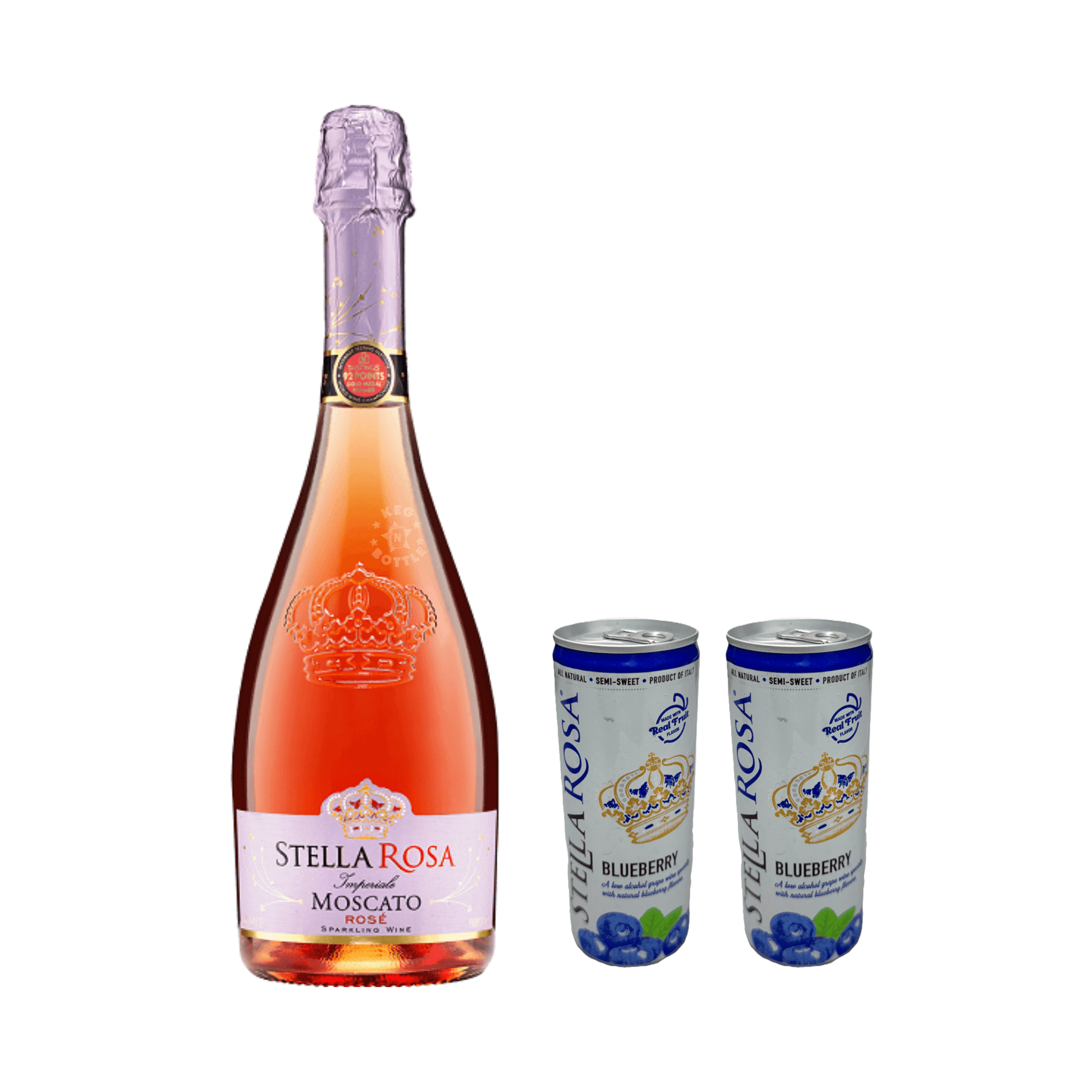Stella Rosa Moscato Rose & 2 Blueberry Cans Combo Pack