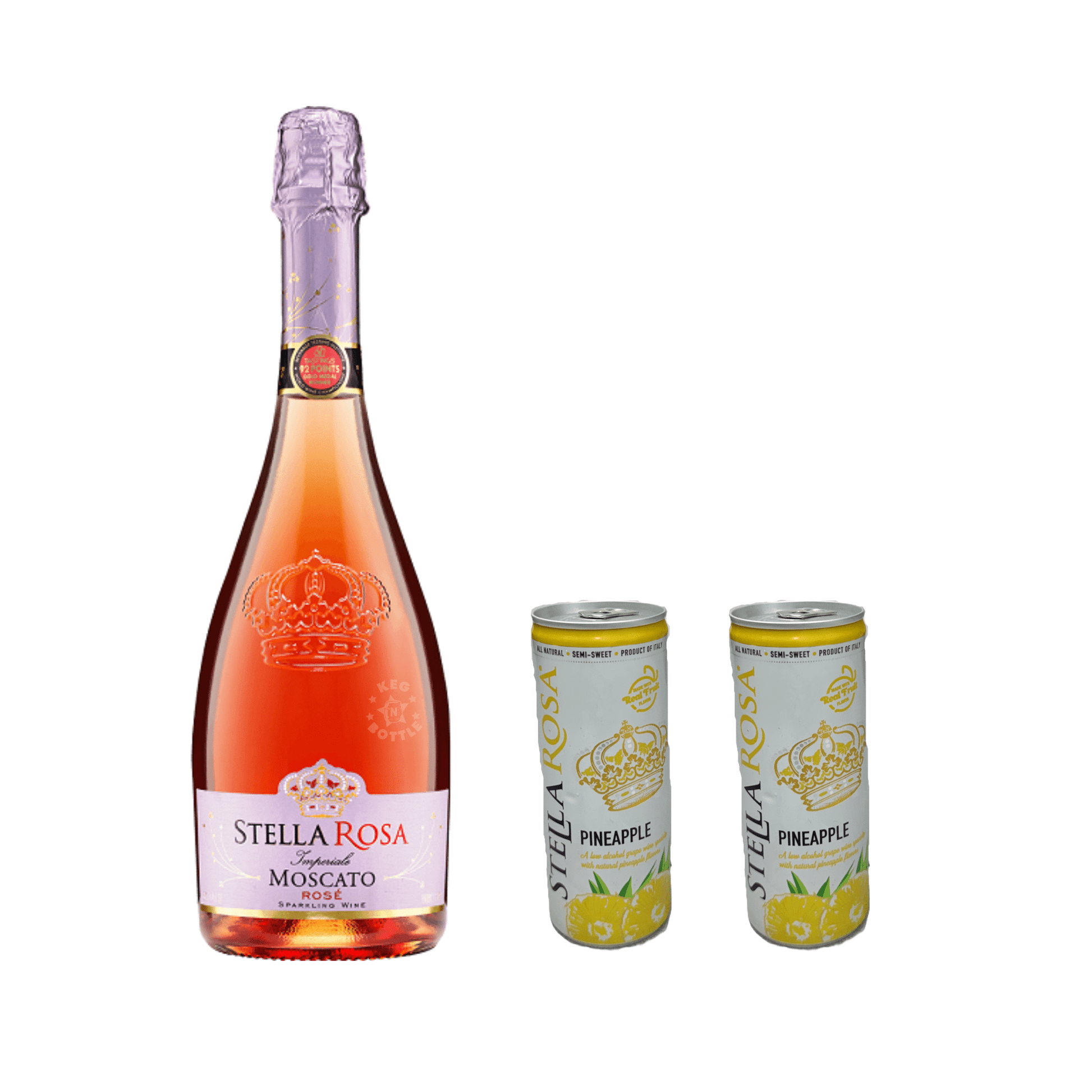 Stella Rosa Moscato Rose & 2 Pineapple Cans Combo Pack
