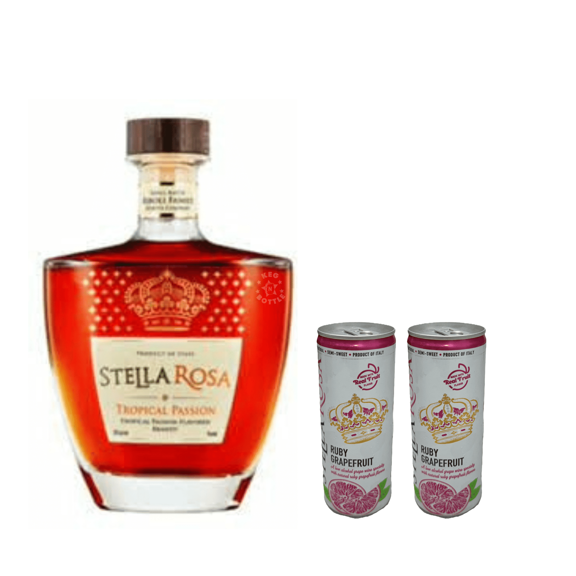 Stella Rosa Tropical Passion Brandy & 2 Ruby Grapefruit Cans Combo Pack