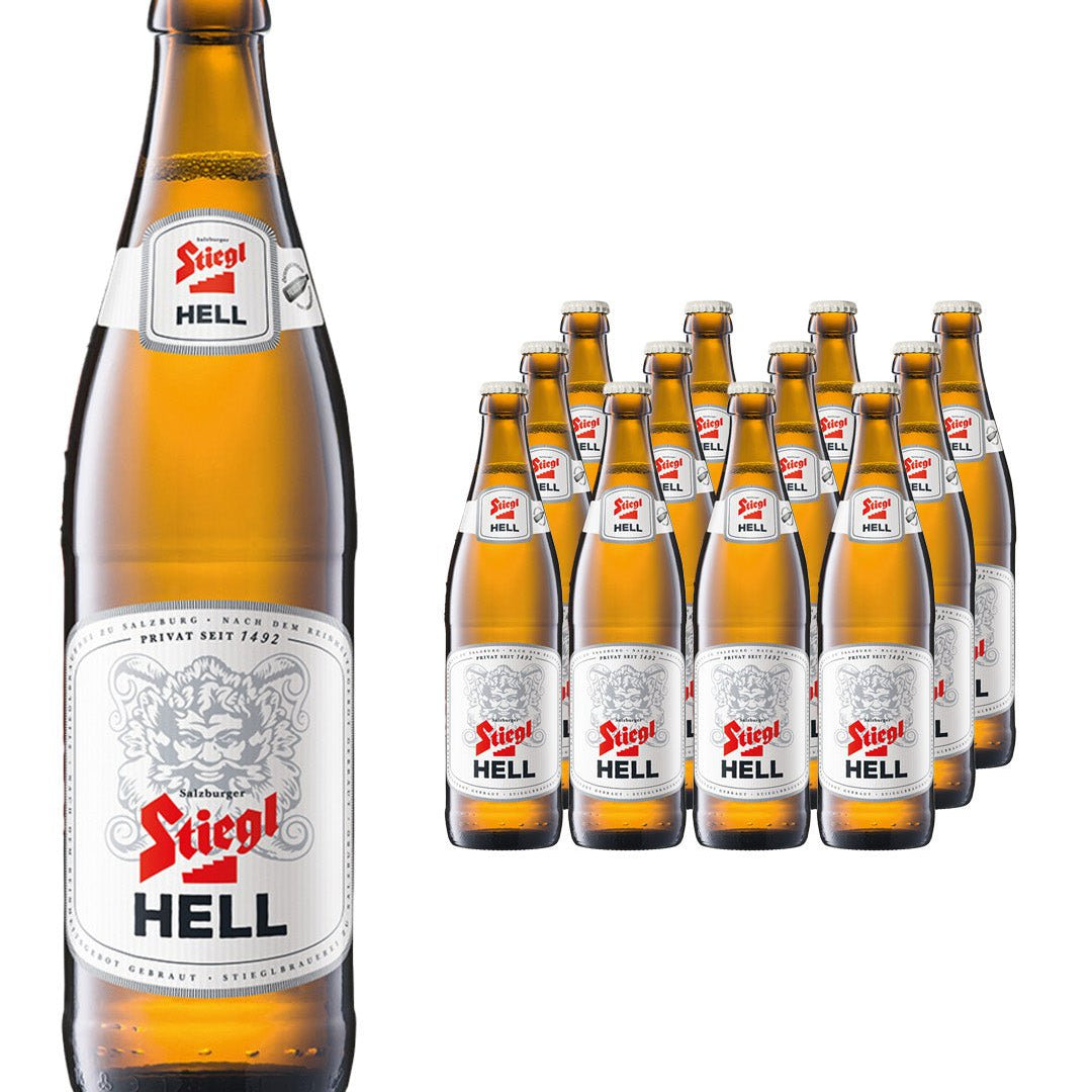 Stiegl Hell Lager Pils Bottle Multipack,  12 x 500ml