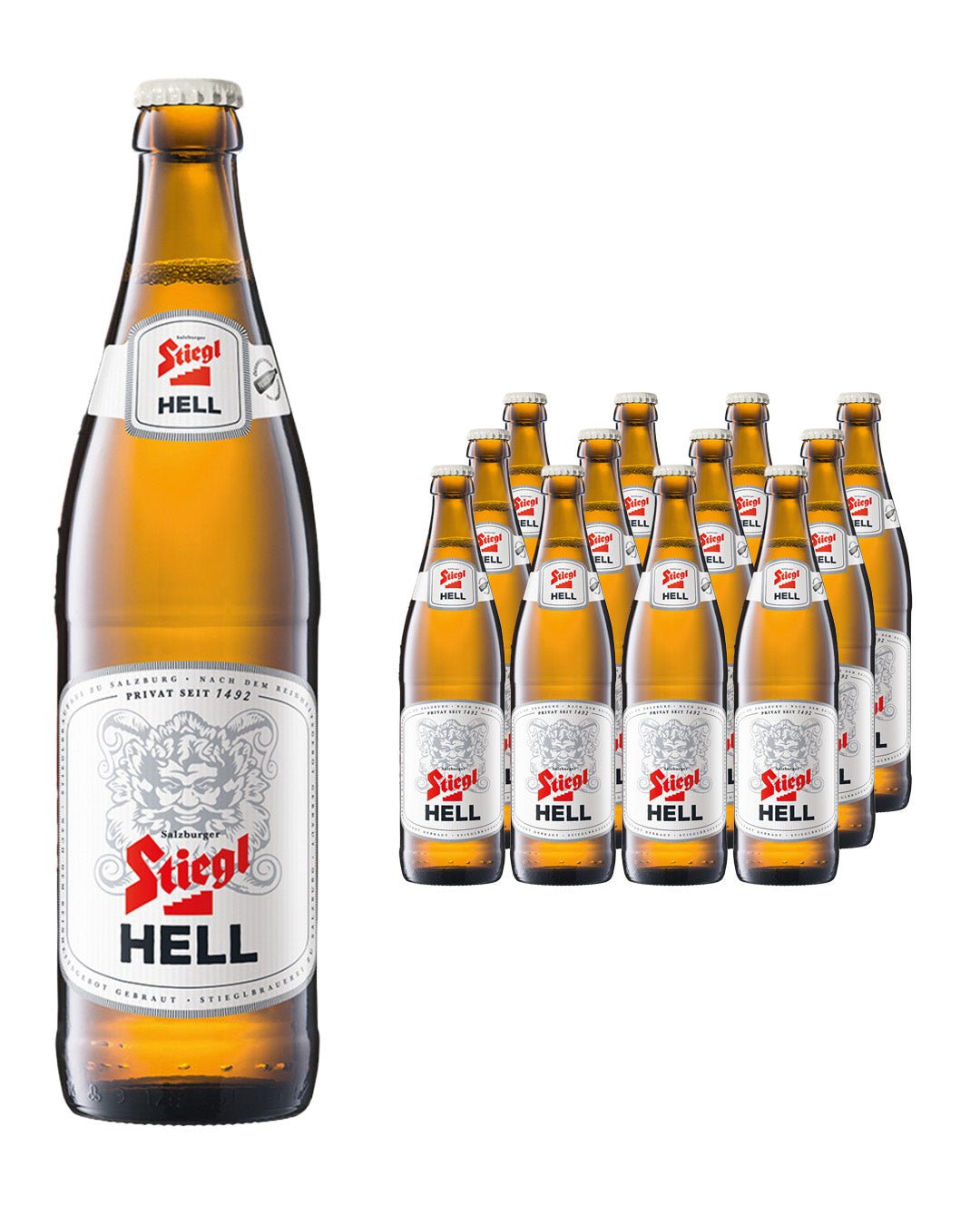 Stiegl Hell Lager Pils Bottle Multipack,  12 x 500ml