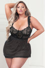 Plus Size Heart's Desire Mesh Babydoll