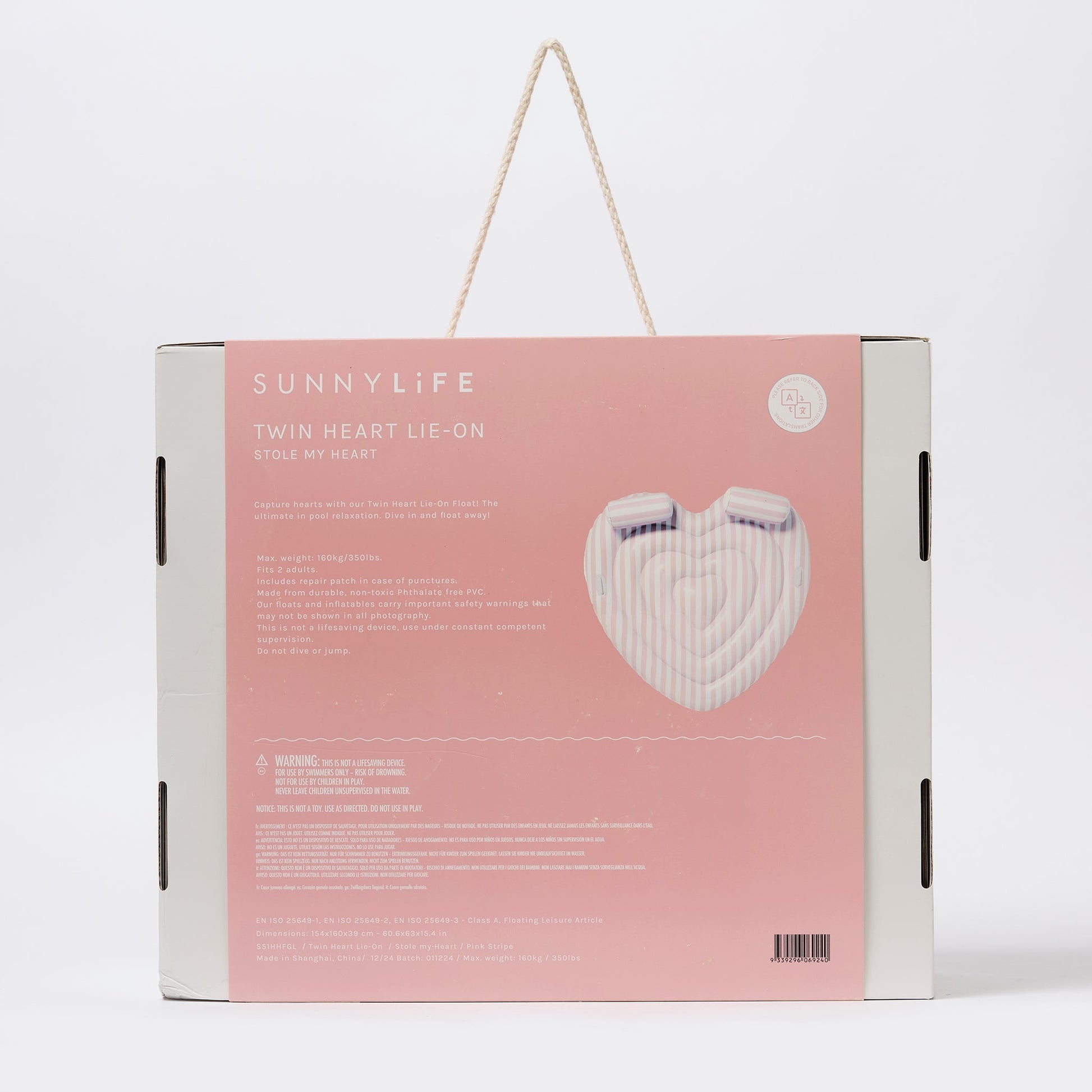 Sunnylife - Stole My Heart Double Inflatable Pool and Sea Bed