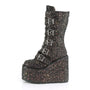 Black Multi Glitter 5.5" Platform Mid-Calf Boots*
