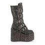 Black Multi Glitter 5.5" Platform Mid-Calf Boots*