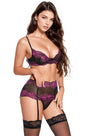 Cutesy Contrast Lace Bra Set
