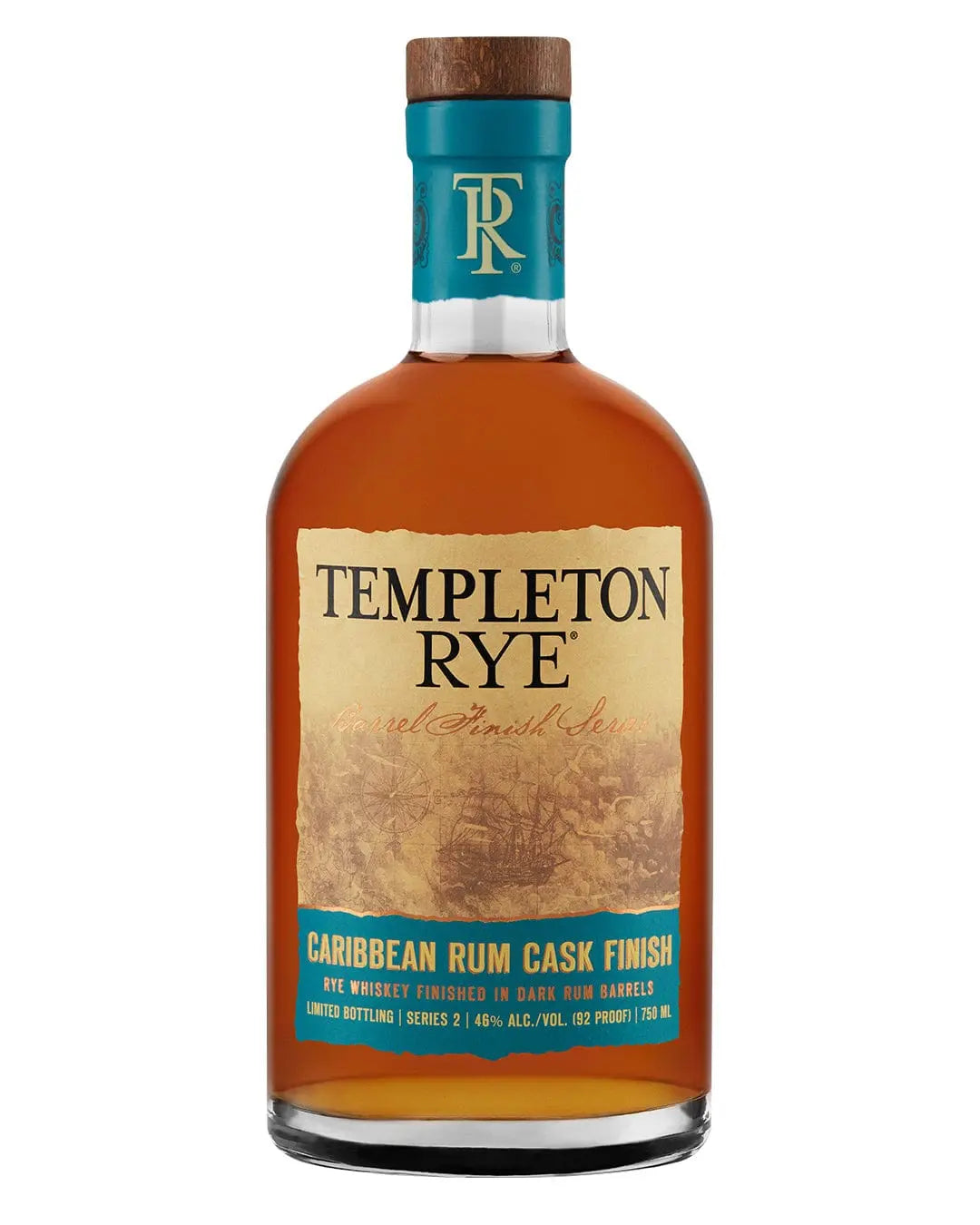 Templeton Rye Caribbean Rum Cask Finish Whiskey, 70 cl