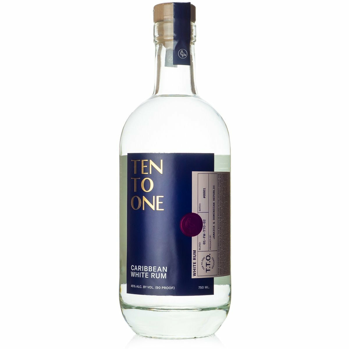 Ten To One Caribbean White Rum (750 ml)