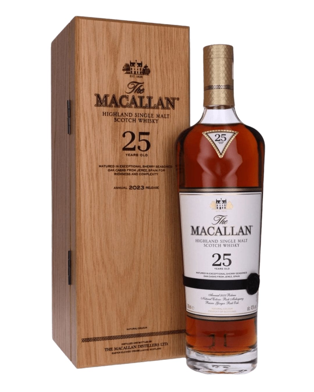 The Macallan 25 Year Old Sherry Oak 2023 Release Malt Whisky, 70 cl