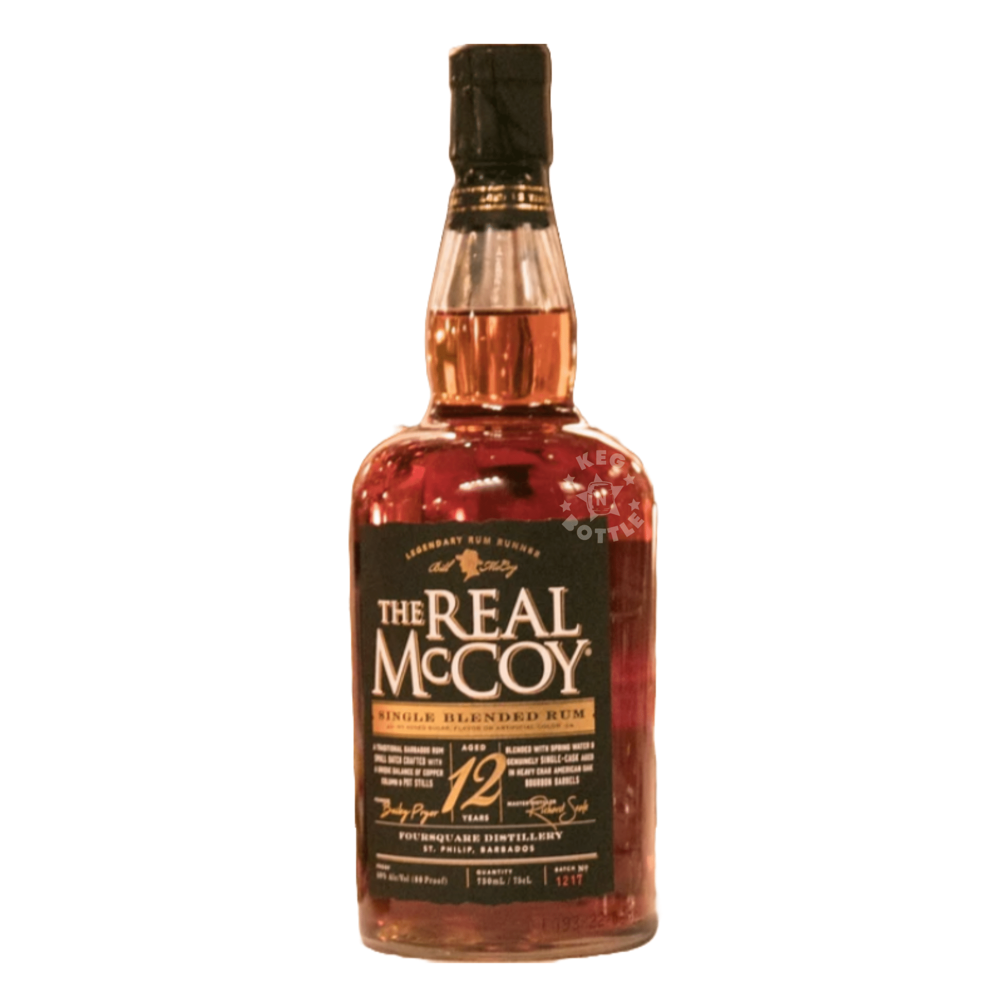 The Real McCoy 12 Year Single Blended Rum (750 ml)