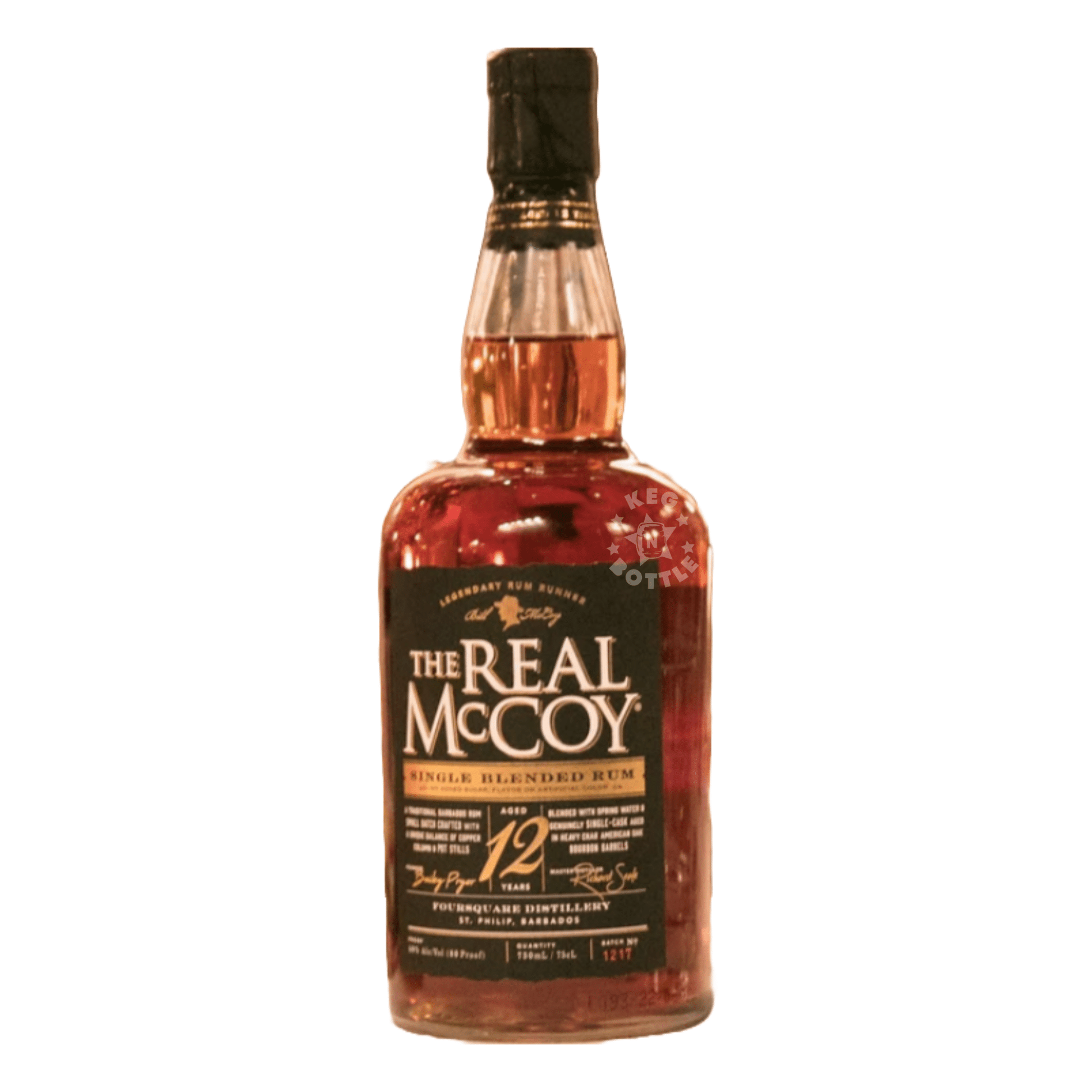 The Real McCoy 12 Year Single Blended Rum (750 ml)