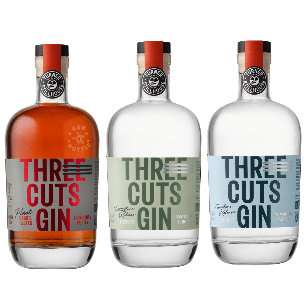Three Cuts Gin Founders Release - Combo Pack (3 x 700 ml)