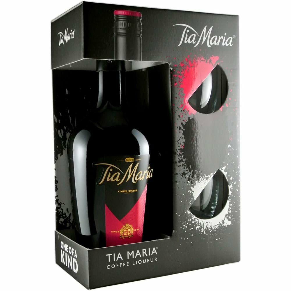 Tia Maria Cold Brew Coffee Liqueur & Glasses (750 ml)