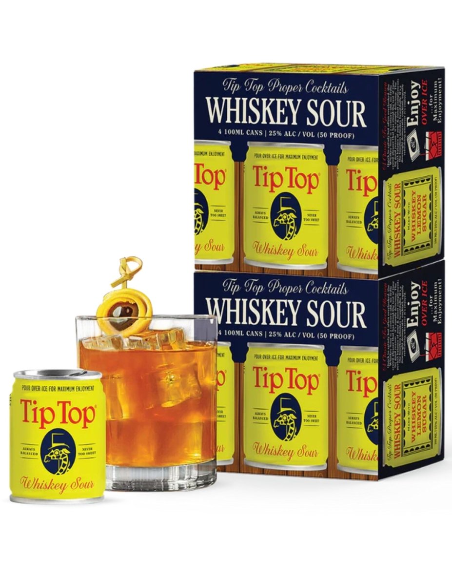 Tip Top Whiskey Sour Cocktail - 4 Pack (100 ml)