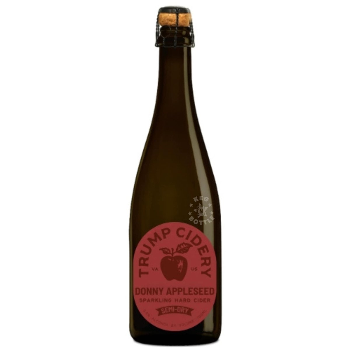 Trump Cidery Donny Appleseed Semi-Dry Sparkling Hard Cider (750 ml)