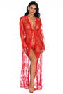 Long Lace Flyaway Robe