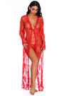 Long Lace Flyaway Robe