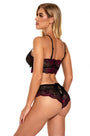 Lacy Contrast Bra Set