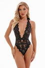V-Cut Lacy Teddy Lingerie
