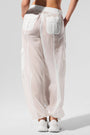 Sheer Game Time Wide Leg Jogger - White