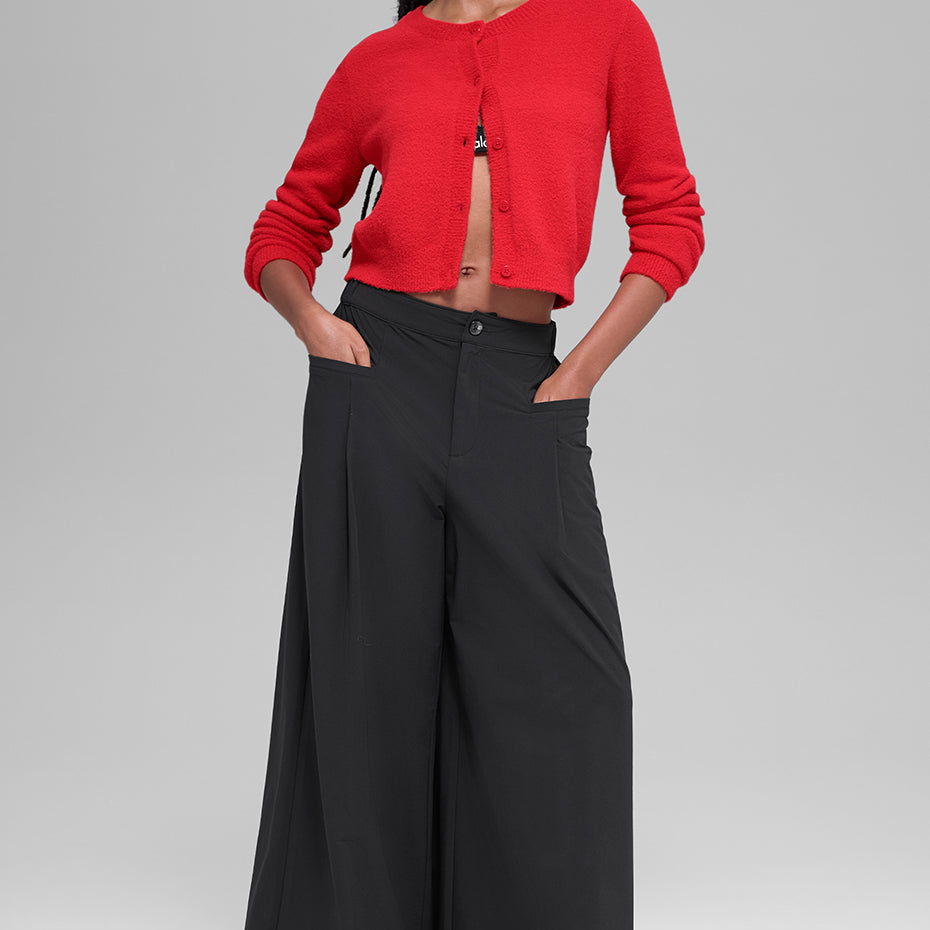 Main Act Wide Leg Trouser - Black