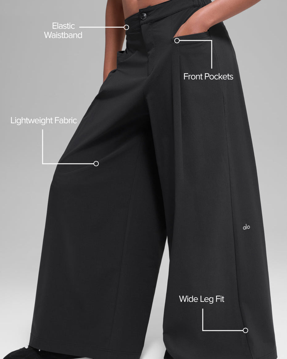 Main Act Wide Leg Trouser - Black