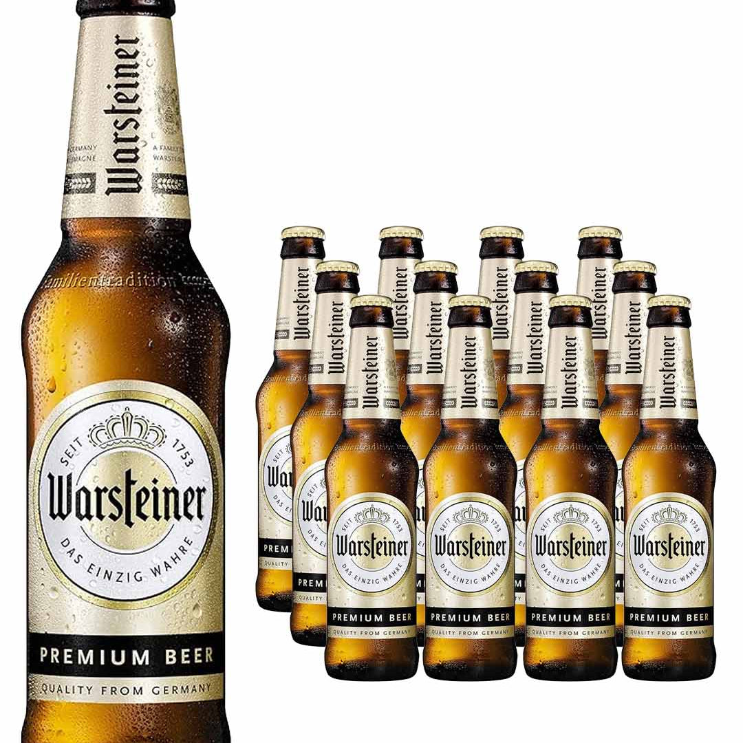 Warsteiner German Pilsner Beer Bottle Multipack, 12 x 330 ml